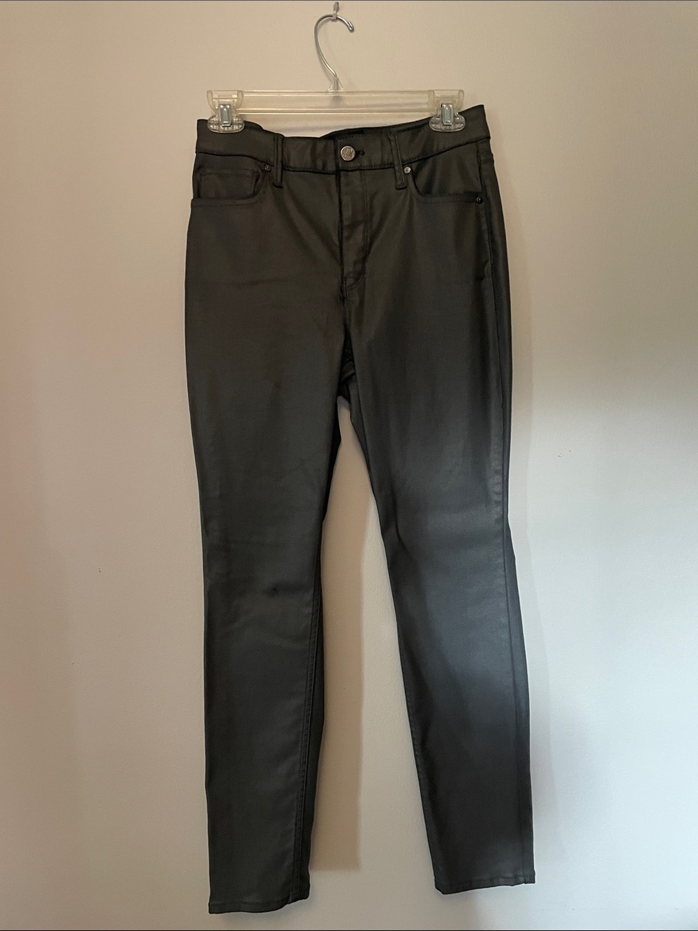 Women’s WHBM gray coated denim